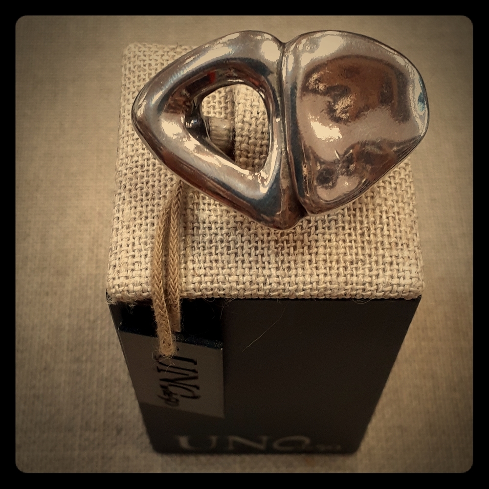 🇪🇦Uno de 50  Hearts silver ring